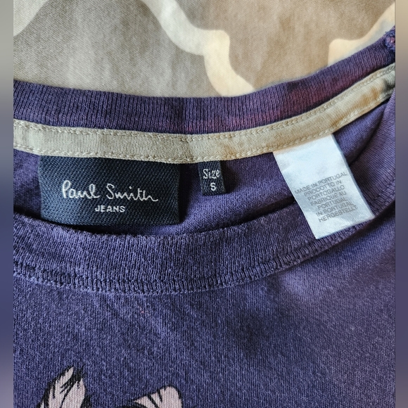 *Paul Smith Jeans Purple Graphic Tshirt Short Sleeve Size Small 100% Co… - Picture 4 of 10